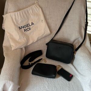 Angela Roi Elegant black Grace Crossbody bag set